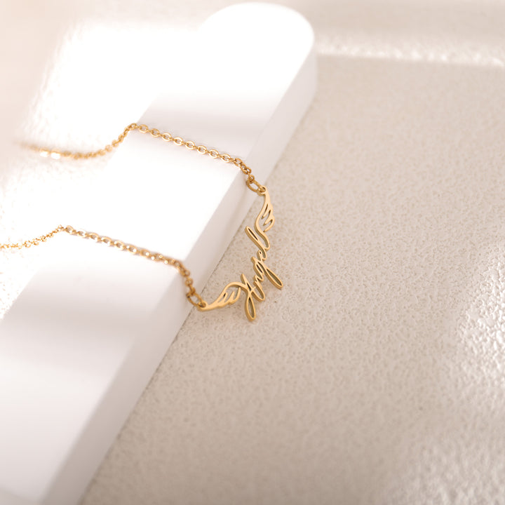 Handcrafted script name necklace – custom jewelry with elegant flow