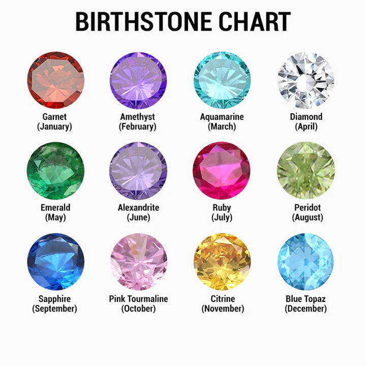 LUNA Birthstone Name Bracelet in gift box – perfect for birthdays or Mother's Day