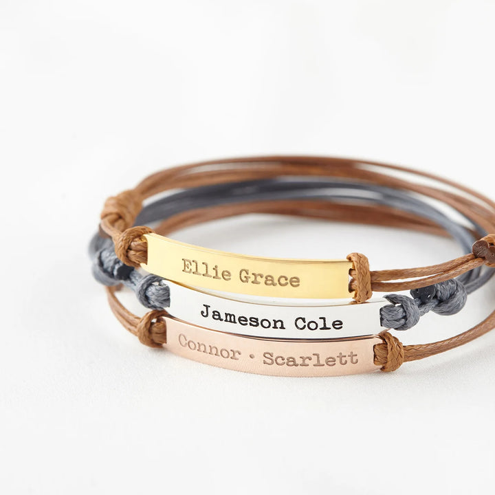 LUNA engraved name bracelet in premium gift box – ideal for birthdays or anniversaries

