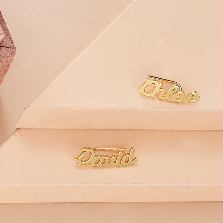 Personalized arc earrings