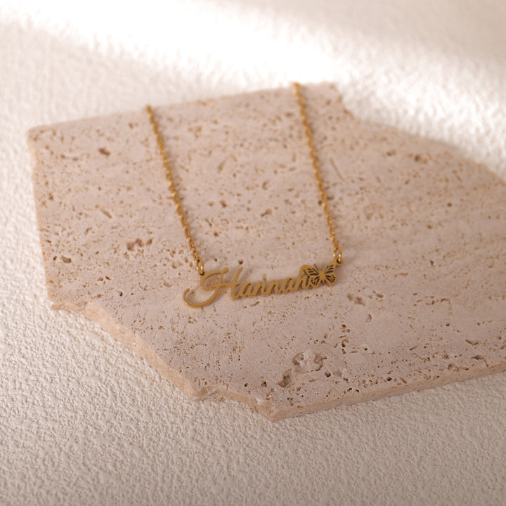 Rose gold butterfly name necklace – beautiful gift idea for Mother's Day