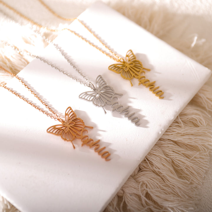 Rose gold romantic necklace worn on model – perfect for anniversaries