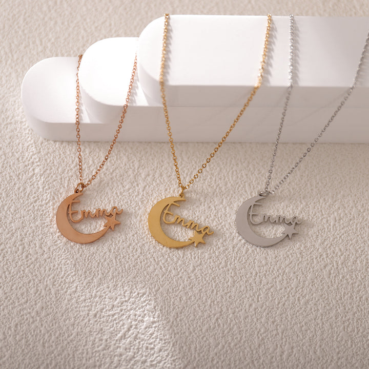 Silver celestial necklace for women – minimal and magical