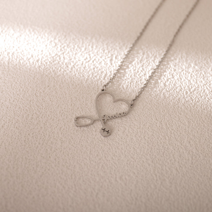 Silver doctor nurse pendant necklace – elegant gift for healthcare professionals