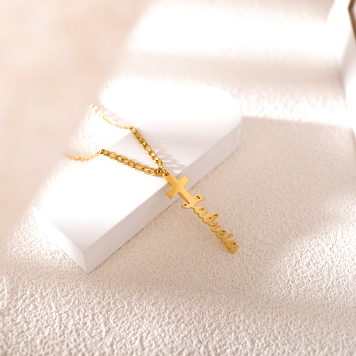 Woman wearing cross necklace – a symbol of faith, love, and hope